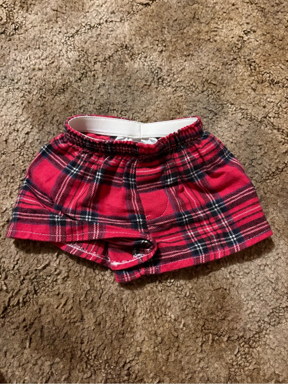 Build a Bear Red Striped Plaid Pants